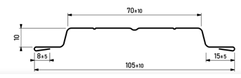 Штакетник ПК Авангард (П-образный профиль зафальцованный) 100 мм Ral 8017 Двусторонний